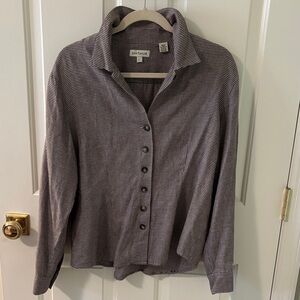 Ann Taylor Brown Houndstooth Flannel